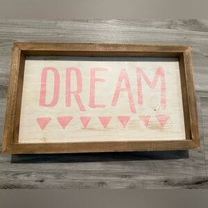 Dream Wall Decor with Pink Accents